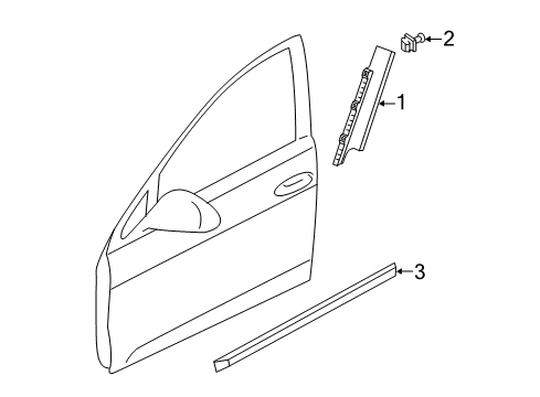 2019 Volkswagen Golf Alltrack Exterior Trim - Front Door