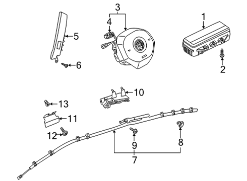 2023 Volkswagen ID.4 Air Bag Components