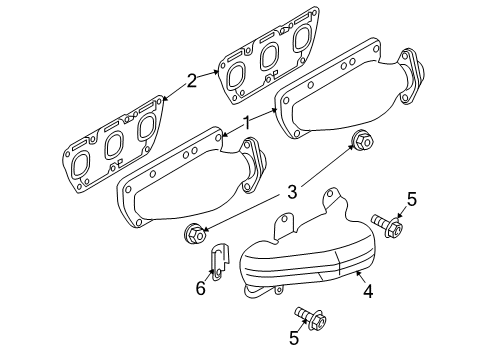 2005 Volkswagen Phaeton Exhaust Manifold