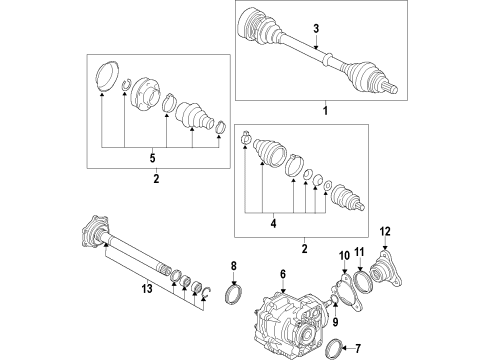 2008 Volkswagen R32 CV Joints Diagram for 1K0-498-103-A