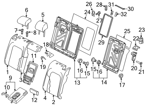2018 Volkswagen Golf R Rear Seat Components