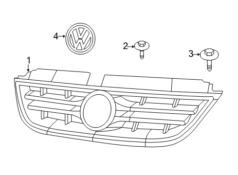 2012 Volkswagen Routan Grille & Components