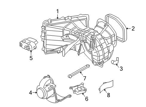 2009 Volkswagen Touareg Blower Motor & Fan