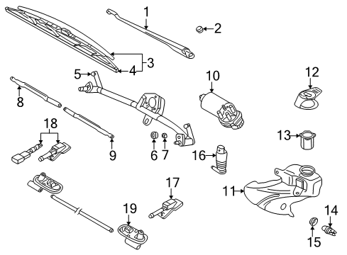 1999 Volkswagen Passat Windshield - Wiper & Washer Components