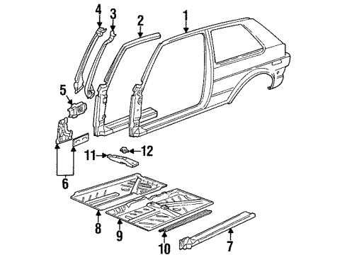 1991 Volkswagen Golf Rocker Panel Diagram for 176-809-848-E