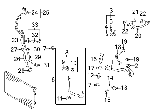 2014 Volkswagen Tiguan Outlet Hose Diagram for 5N0-121-109-C