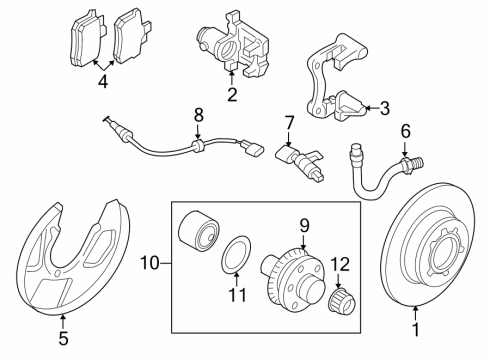 2004 Volkswagen Golf ABS Sensor Diagram for 1J0-927-807-D