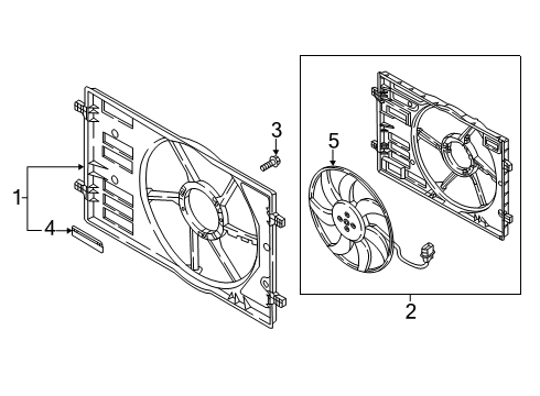 2021 Volkswagen Jetta Cooling System, Radiator, Water Pump, Cooling Fan Diagram 1