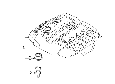 2011 Volkswagen Touareg Engine Appearance Cover