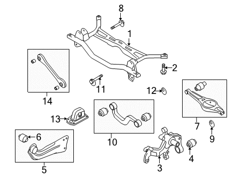 2006 Volkswagen Rabbit Rear Suspension, Stabilizer Bar, Suspension Components