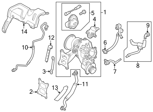 2024 Volkswagen Atlas Water Inlet Pipe Diagram for 06Q-121-497-A