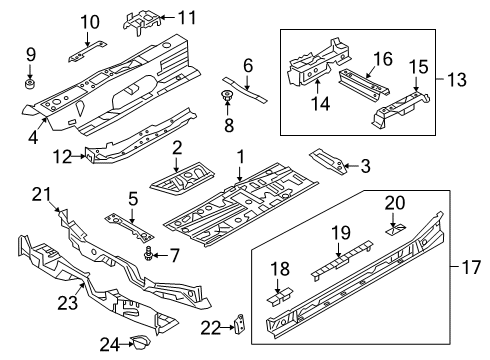 2022 Volkswagen Jetta Floor & Rails