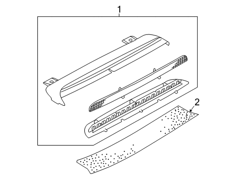 2002 Volkswagen Jetta High Mount Lamps