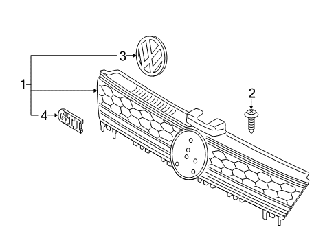 2015 Volkswagen GTI Grille & Components