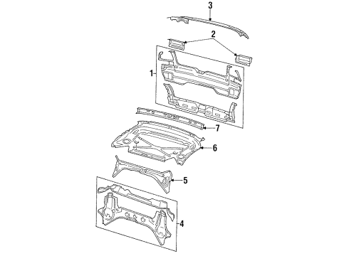 1998 Volkswagen Cabrio Rear Body