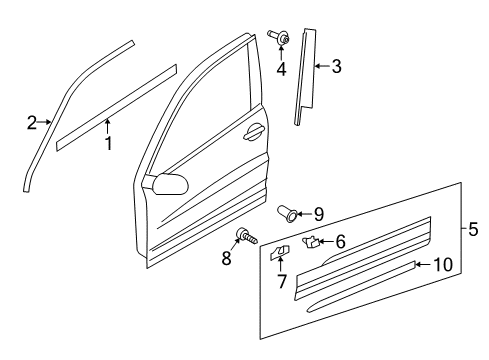 2020 Volkswagen Tiguan Exterior Trim - Front Door