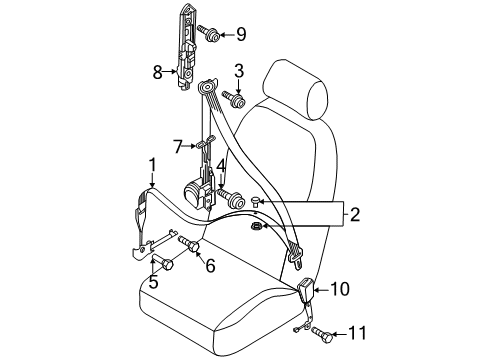 2021 Volkswagen Passat Seat Belt