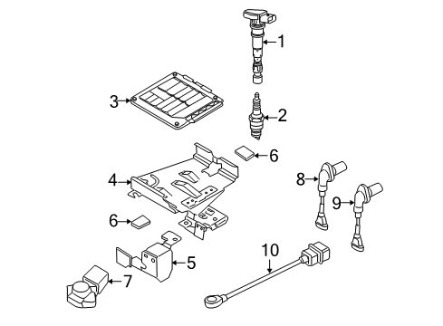 2008 Volkswagen R32 Mount Bracket Diagram for 1K1-906-214-B