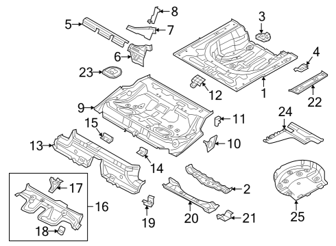 2022 Volkswagen Arteon Rear Floor & Rails