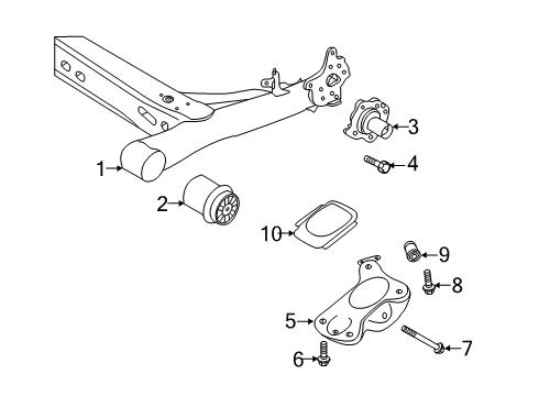 2022 Volkswagen Jetta Rear Suspension, Lower Control Arm, Upper Control Arm, Stabilizer Bar, Suspension Components