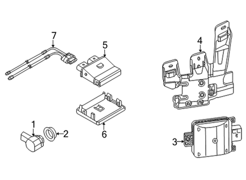 2023 Volkswagen ID.4 Parking Sensor Diagram for 1EA-919-275-905
