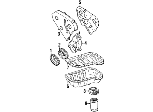 1999 Volkswagen Golf Inner Timing Cover Diagram for 028-109-143-H