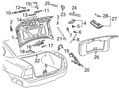 1999 Volkswagen Passat Trunk