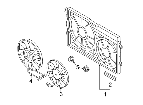 2015 Volkswagen Beetle Cooling System, Radiator, Water Pump, Cooling Fan Diagram 2