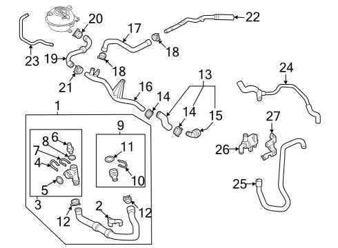 2024 Volkswagen Atlas Hoses, Lines & Pipes Diagram 2