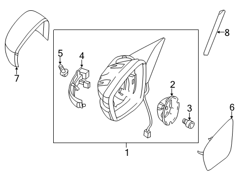 2016 Volkswagen Beetle Outside Mirrors