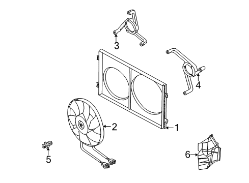 2005 Volkswagen Jetta Cooling System, Radiator, Water Pump, Cooling Fan Diagram 1