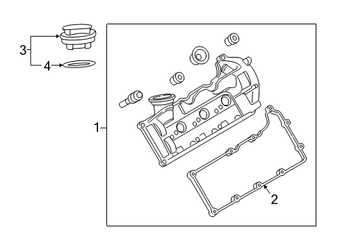 2016 Volkswagen Touareg Valve & Timing Covers Diagram 1