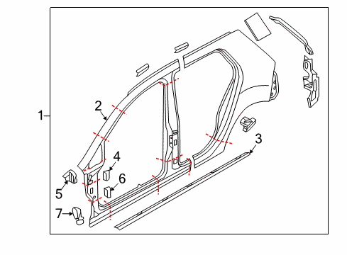 2018 Volkswagen Golf R Aperture Panel, Uniside