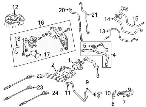 2013 Volkswagen Golf A.I.R. Pipe Diagram for 07K-131-145-J