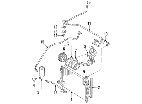 1996 Volkswagen Cabrio Bracket Diagram for 037-903-139-M
