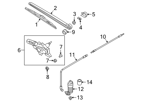 Wiper Motor Assembly Diagram for 5E5-955-711-B