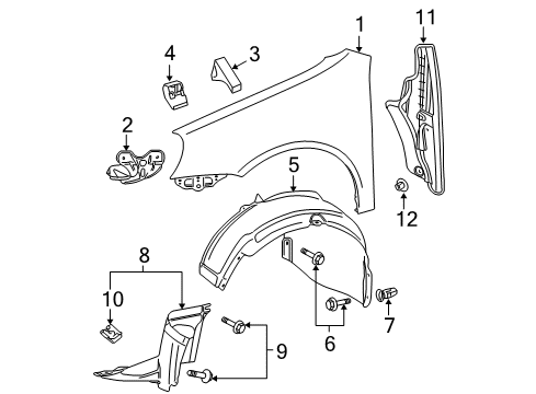 2008 Volkswagen Jetta Fender & Components