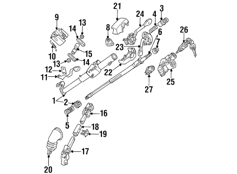 1999 Volkswagen Golf Wiper Switch Diagram for 4B0-953-503-H-01C