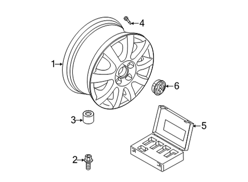 2021 Volkswagen Golf Wheels, Covers & Trim
