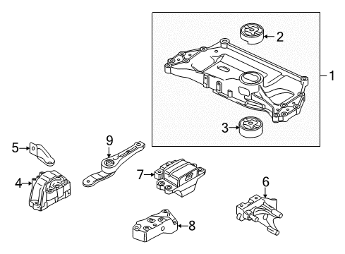 2013 Volkswagen Jetta Engine & Trans Mounting Diagram 5
