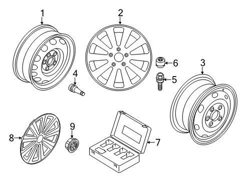 2017 Volkswagen Passat Wheels, Covers & Trim