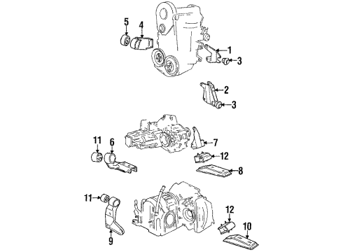 1992 Volkswagen Cabriolet Engine Mounting