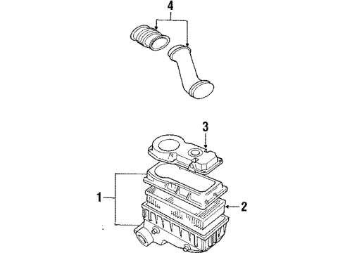 1988 Volkswagen Scirocco Air Mass Sensor Diagram for 026-133-471-A