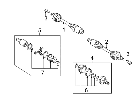 2015 Volkswagen Tiguan Drive Axles - Front Diagram 2