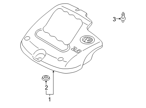 2002 Volkswagen Golf Engine Appearance Cover