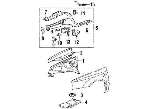 1997 Volkswagen Golf Fender - Inner Components