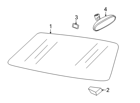 2013 Volkswagen Beetle Windshield Glass Diagram 1