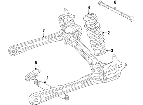 2012 Volkswagen Routan Rear Suspension, Suspension Components