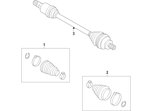 2022 Volkswagen ID.4 Axle Shafts & Joints, Drive Axles