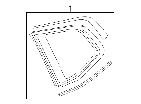 2024 Volkswagen Atlas Glass & Hardware - Quarter Panel